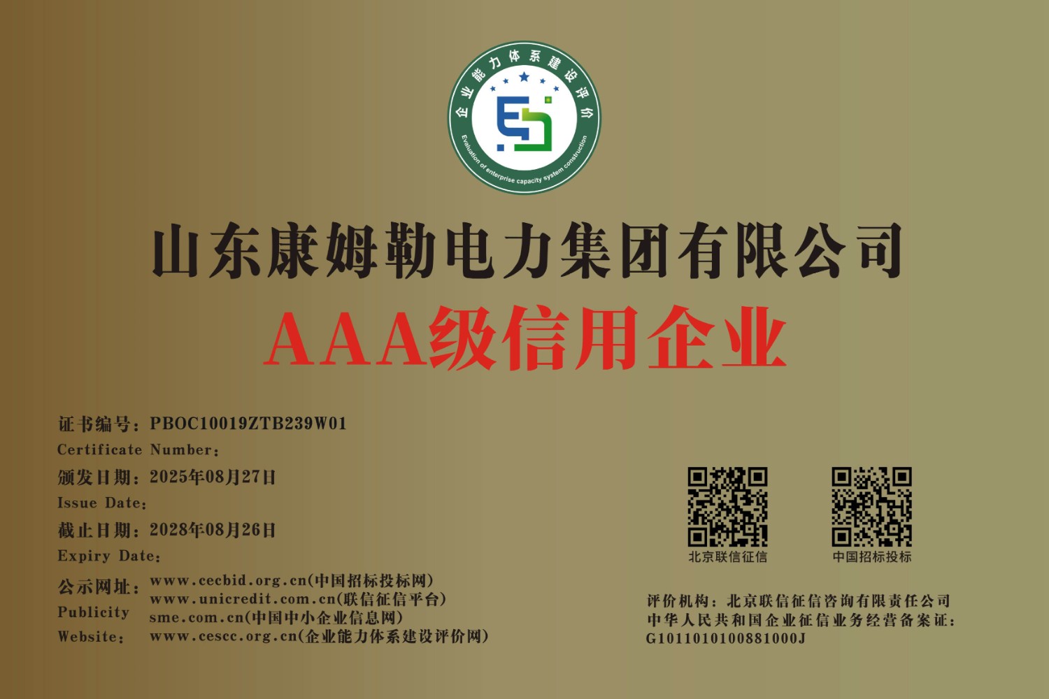 信用企業（yè）叼嘿视频影院電（diàn）力集團